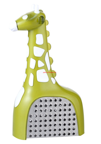 two tone/color double injection giraffe shaped plastic cheese slicer