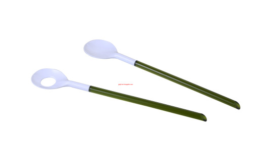 two tone/color double injection plastic salad spoon fork