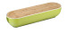 two tone/color/layer double injection plastic bread box with bamboo cutting board & bread knife