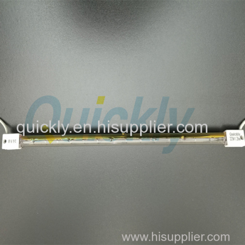 Single quartz tube shortwave IR lamp