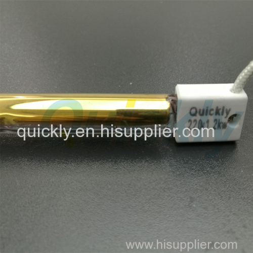 Shortwave single tube quartz IR emitter