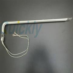 L shaped white coating ir lamps for solar printing oven