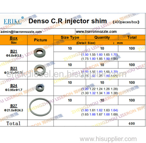 adjust shim for denso diesel common rail injector