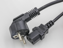 Europe type VDE extension cords standard power cable schuko male plug insert with female plug