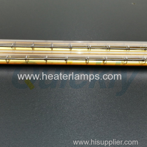 gold coating double tube heating lamps