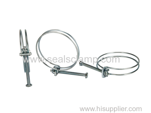 double wire hose clips