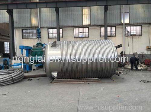 stainless steel chemical reactor kettle steam heating reactor limpet coil type reactor