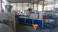 Three layer WPC foam building template production line