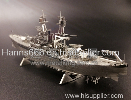 stainless steel USS Arizona BB-39 3D jigsaw
