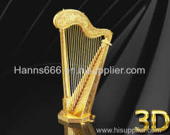 stainless steel harp 3D jigsaw