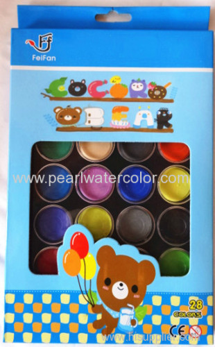 28 colors Watercolor Paint Cake Palette