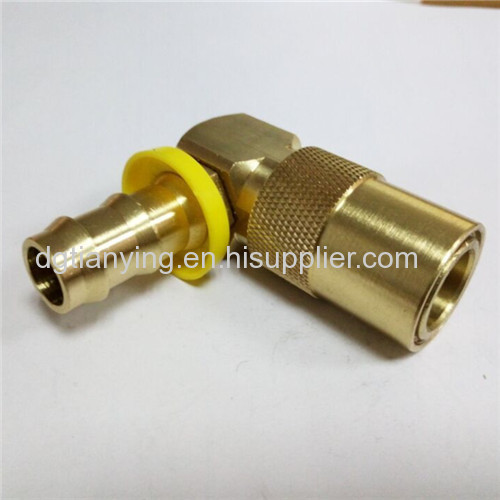 DME style 90 degree elbow push lok hose fittings quick couplings