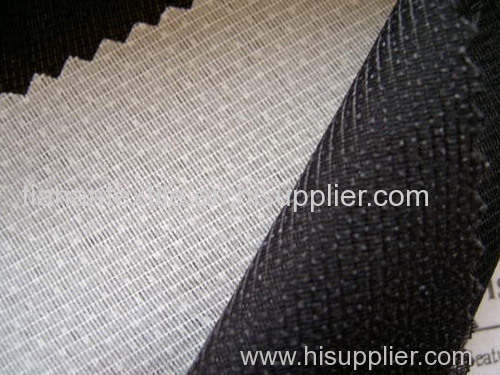 100% polyester 42gsm weft insert interlinings used on men and women's garments