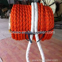 Polyester Rope 80mm 8 Strands Orange