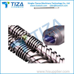 Bimetallic twin-screws and barrel for Granulation Blowing Pelletizing Pipe Sheet Profile Machine