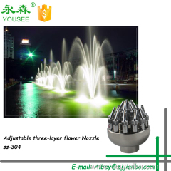 Adjustable Three-layer Flower foam fountain Nozzle