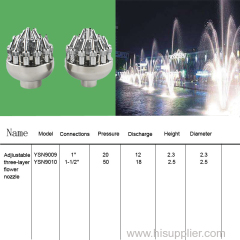 Adjustable Three-layer Flower foam fountain Nozzle