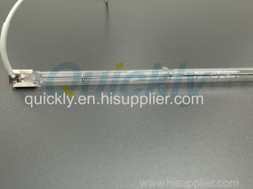 Clear quartz tube ir emitter adhesive