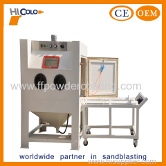 Turntable sand blasting cabinet