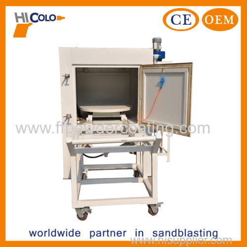 Turntable sand blasting cabinet