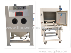 Turntable sand blasting cabinet