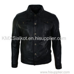 LEATHER MEN FASHION JACKET