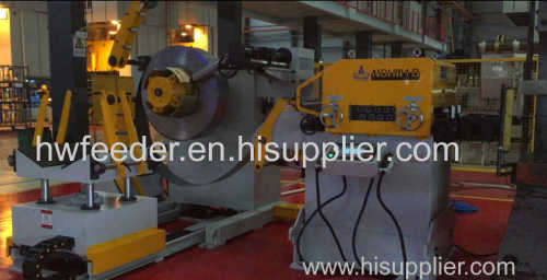 3 in 1 coil decoiler straightener with nc feeder for thin plate processing