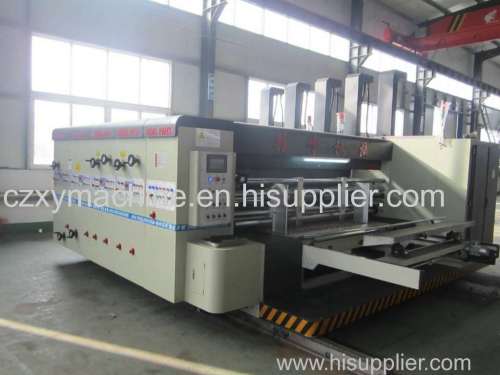 Corrugated carton box 3color printing machine with slotting and die cutting