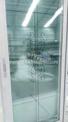 Decorative glass door with or without frame