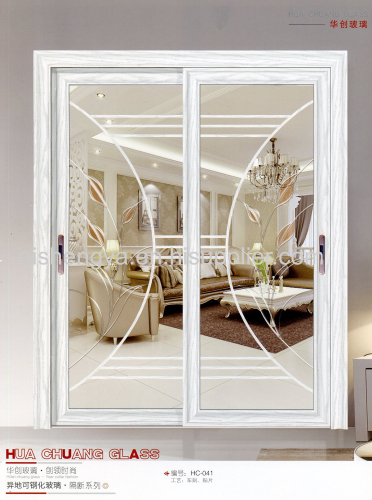 Glass arts for interior dooror home decorative material such as partation both in home and office with or without frame