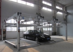 Automated two level puzzle parking system