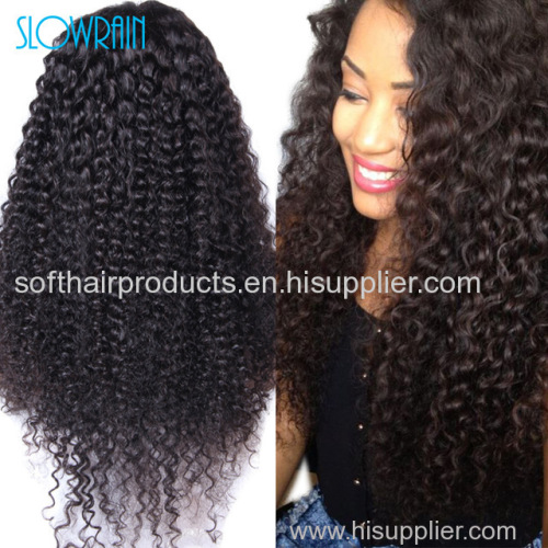 Brazilian Long Curly Full Lace Human Hair Wigs Virgin Hair Lace Front Wig Kinky Curly Lace Front Human Hair Wigs For Bla