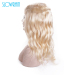 Blonde color silk base full lace human hair wig virgin brazilian body wave wig for white women