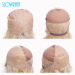 Blonde color silk base full lace human hair wig virgin brazilian body wave wig for white women