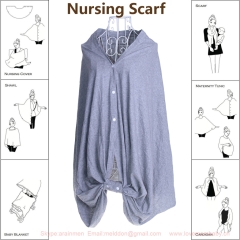 Sandexica Nursing Scarf Breast Feeding Cover up Multifunctional Breast Feeding Poncho Nursing Cover