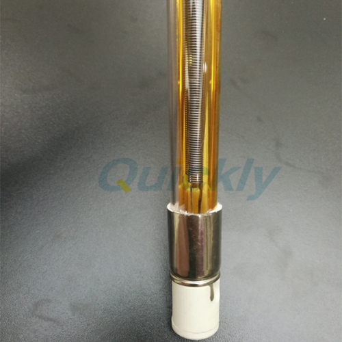 medium wave heating lamps for cutting laminated glass