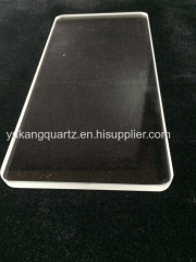 Rectangular polished quartz plate with round corners