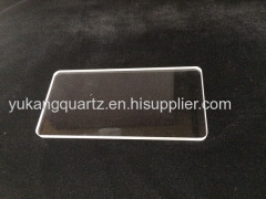Rectangular polished quartz plate with round corners
