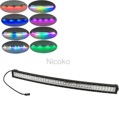 180w Curved LED Work Light Bar with Chaser RGB Halo for Indicators Driving Offroad Boat Car Tractor Truck 4x4 SUV ATV