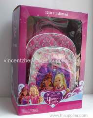 12 in 1set collection barbie school bag