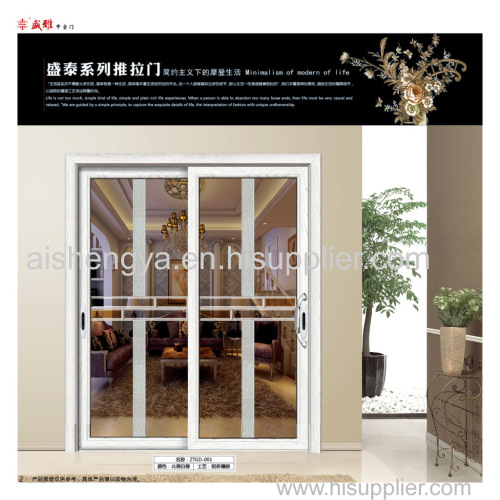 High Standard Aluminium Double Tempered Glass Sliding Door