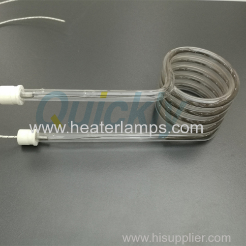 clear tube medium wave ir heater for plastic heating