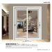 Glass doors and patations in home or hotel Art glass with engraved lines and fine pathes