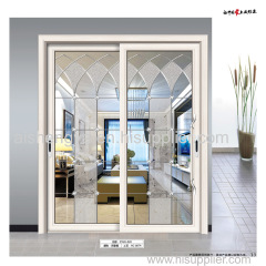 Hot selling sliding glass door with Aluminum frame and handles