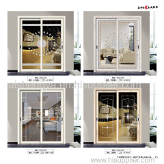 Hot selling sliding glass door with Aluminum frame and handles