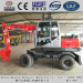 new small red 6.5ton wheel excavator with grab