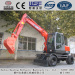 new small red 6.5ton wheel excavator with grab