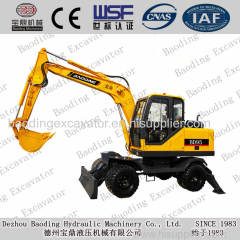 new small red 6.5ton wheel excavator with grab