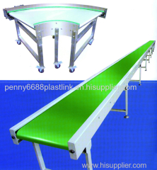 customized PVC/PU belt conveyor straight 45/90/180/360 degree incline conveyors