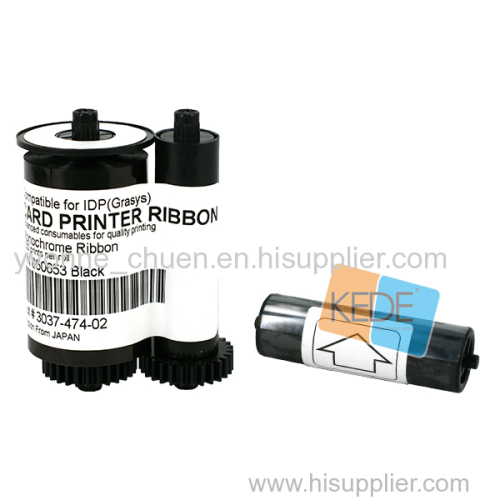 For IDP Smart 30D 50D 50S 50L Card Printer Monocrom Ribbon Black 1200 prints